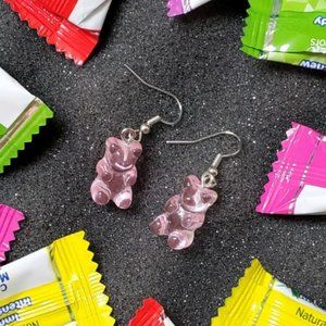 Pink Gummy Bear Earrings